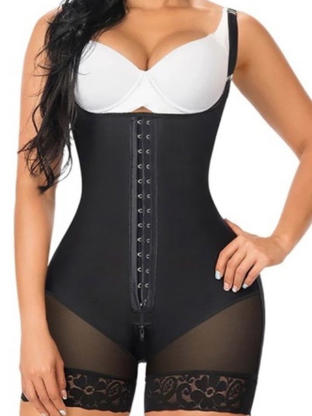YIANNA Fajas Colombianas Shapewear Tummy Control Bodysuit High Compression Black